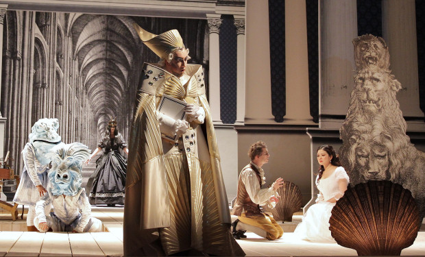 Szene aus "Die Zauberflöte" am Ständetheater Prag