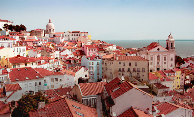 Lissabon Blick auf die Altstadt von Lissabon