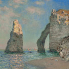 Gemälde aus der Ausstellung »Monets Küste – Die Entdeckung von Étretat« im Städel Museum Frankfurt; Claude Monet, Étretat, l’aiguille et la Porte d’Aval, 1885 Öl auf Leinwand