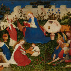 "Das Paradiesgärtlein", Gemälde im Städel Museum Frankfurt, Meister des Frankfurter Paradiesgärtlein, um 1410/20, Paradiesgärtlein, um 1410/20, Mischtechnik auf Eichenholz 26,3 x 33,4 cm