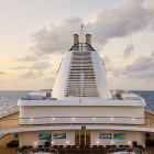 Kamin der Silver Shadow im Abendlicht      