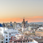 Blick auf Häuser von Valencia