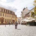 Blick auf Goethes Wohnhaus in Weimar   