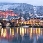 Stadtansicht winterliches Heidelberg     