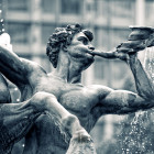 Figur am Mendebrunnen in Leipzig
