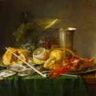 Jan Davidsz de Heem, Stillleben, Frühstück mit Champagnerglas und Pfeife, 1642,Residenzgalerie Salzburg, Inv.-Nr. 562: