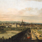 Gemälde in der Ausstellung des Kunsthistorischen Museums Wien, "Wien, vom Belvedere aus gesehen", Bernardo Bellotto, 1759/60