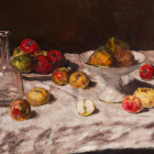 Ausstellung im Städel Museum Frankfurt, Carl Schuch, Stillleben mit Äpfeln, Birnen und einer Karaffe, ca. 1888    , 