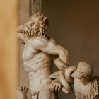 Die Laokoon-Gruppe in den Vatikanischen Museen in Rom