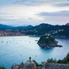 Abendstimmung in der Bucht "La Concha" in San Sebastian