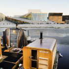 Die Saunaboote beim Opernhaus in Oslo