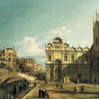 Salzburger Festspiele, Canaletto, The Campo Santi Giovanni e Paolo, Venice, with the West End of the Church and the Scuola di San Marco
