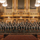 Gruppenbild der Wiener Philharmoniker im Musikverein Wien   