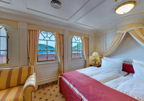 Juniorsuite, alternative Einrichtung, Blick in die Kabine der SeaCloud II