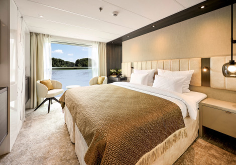 Blick in die Kabine auf Mozart- und Straussdeck Amadeus Nova