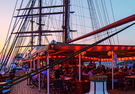 Abendstimmung auf Deck im Lidobereich der SeaCloud II