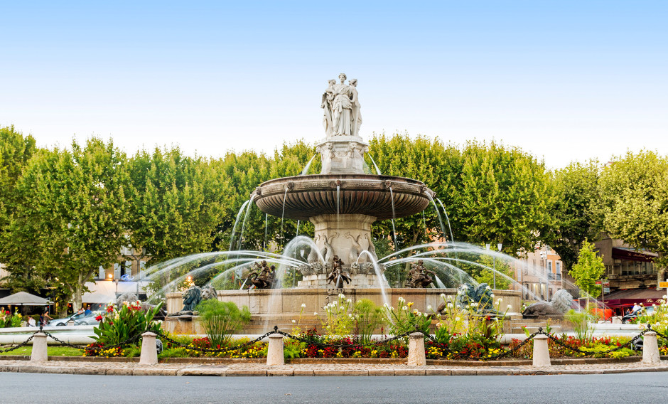 Aix-en-Provence Brunnen an der Rotonde in Aix-en-Provence