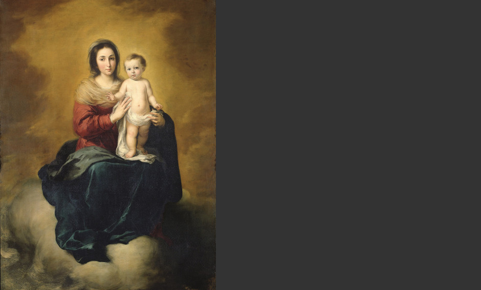 01 Baden-Baden, Motiv "Weihnachten in Venedig", Virgin and child, Bartolomé Esteban Murillo: 