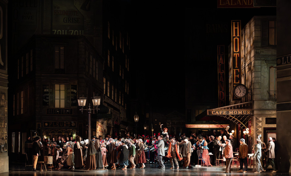 Szene aus "La Bohème" Szene aus "La Bohème" an der Bayerischen Staatsoper