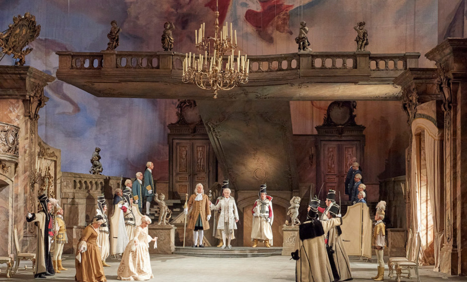Szene aus "Der Rosenkavalier" an der Staatsoper Wien