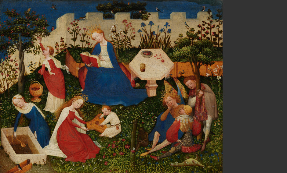 Das Paradiesgärtlein "Das Paradiesgärtlein", Gemälde im Städel Museum Frankfurt, Meister des Frankfurter Paradiesgärtlein, um 1410/20, Paradiesgärtlein, um 1410/20, Mischtechnik auf Eichenholz 26,3 x 33,4 cm