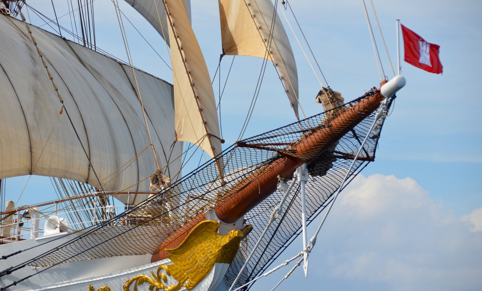 Schiffsbug der Sea Cloud II 