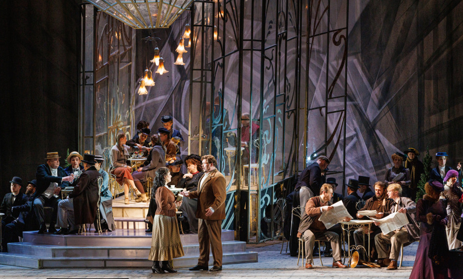 Szene aus "La Bohème" an der Semperoper Dresden