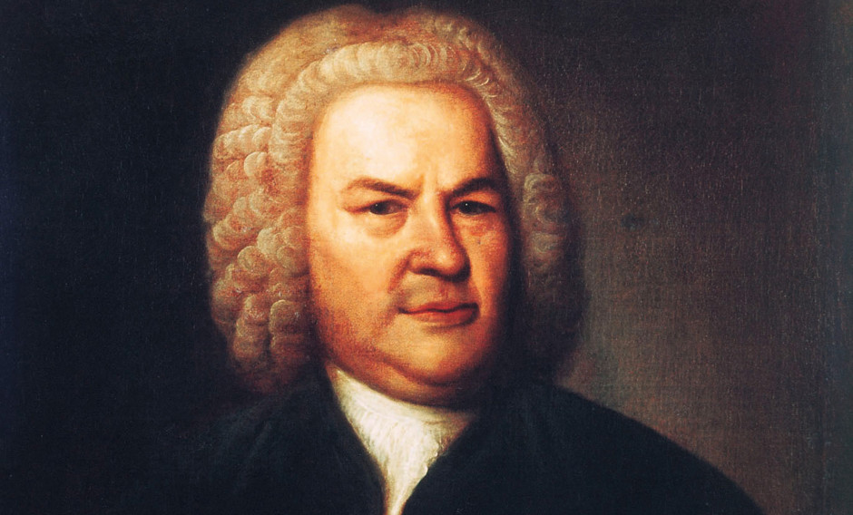 Gemälde des berühmten Komponisten, Organisten, Cembalisten und Violinistin Johann Sebastian Bach von Elias Gottlob Haußmann