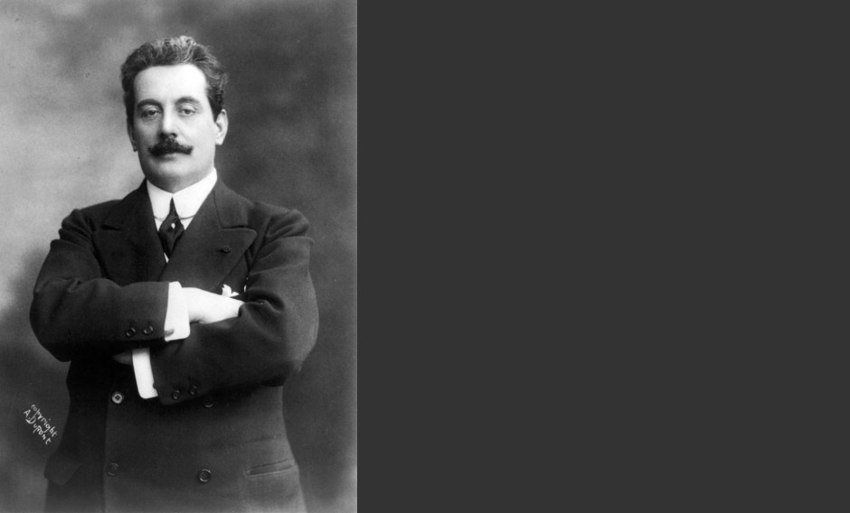 Historisches Portraitfoto des Komponisten Giacomo Puccini 