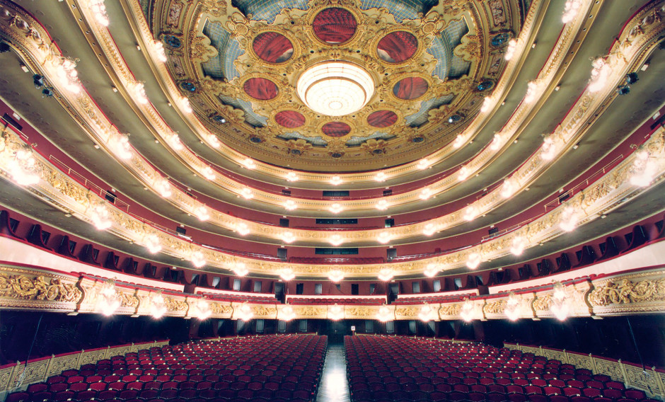 Blick in den Zuschauerraum des Gran Teatre del Liceu in Barcelona 
