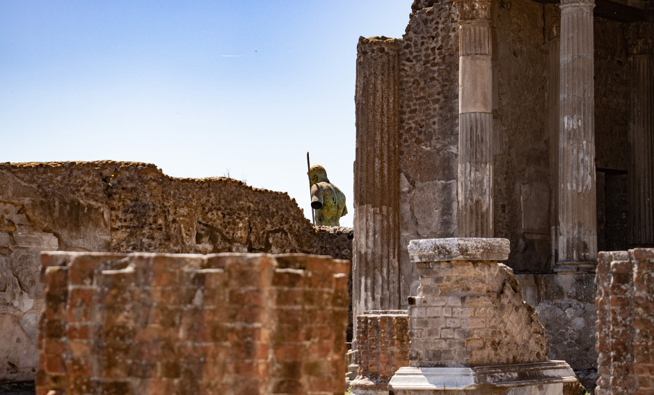 Blick in die Ausgrabungsstätte von Pompeji