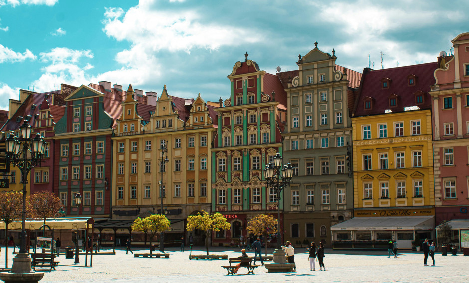 Breslau Der Marktplatz in Breslau Bianca