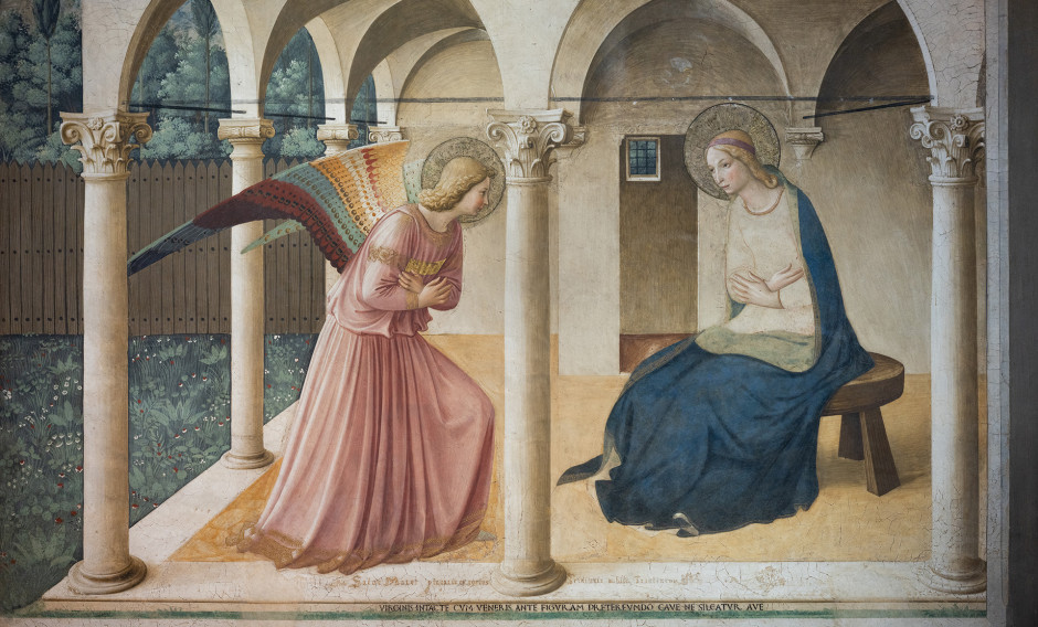 Florenz 05: Fresko "Die Verkündigung" von Fra Angelico im Museum San Marco