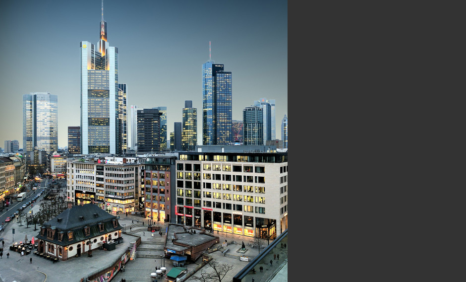 Frankfurt Die Skyline von Frankfurt mit Blick auf die Hauptwache