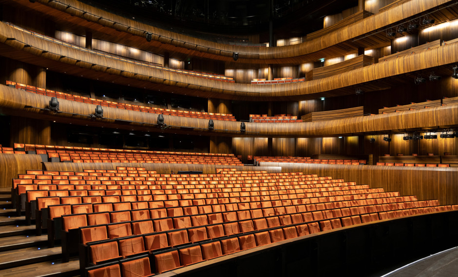 Opernhaus Oslo Blick in den Zuschauerraum der Oper Oslo