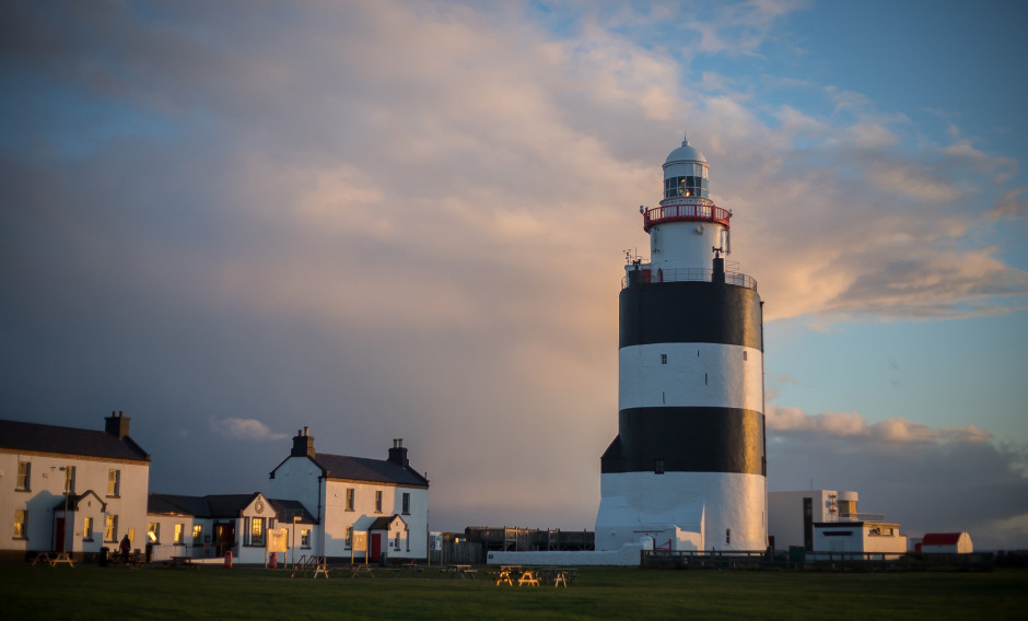Abendhimmel mit Leuchtturm in Wexford   