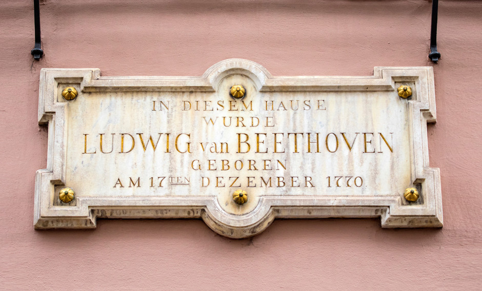 Gedenktafel Ludwig van Beethovens am Beethoven-Haus Bonn