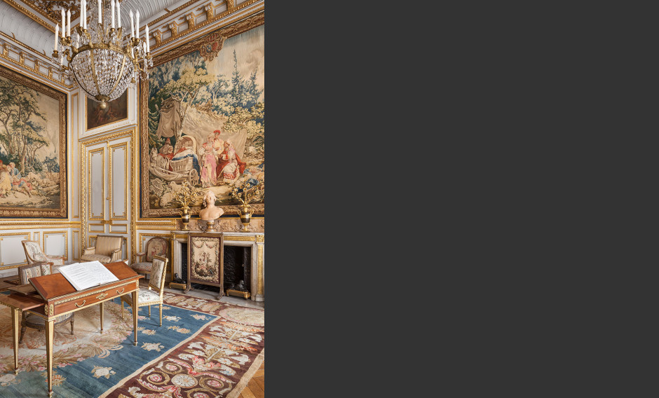 Innenraum mit Gobelins im Museum Jacquemart André