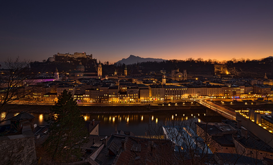 Sonnenuntergang in Salzburg 