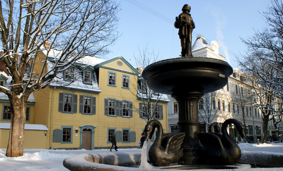 Silvester Weimar Das Schillerhaus in Weimar im Winter