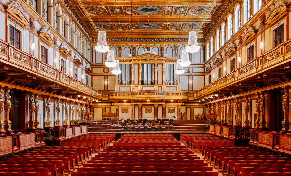Blick in den Goldenen Saal im Musikverein Wien