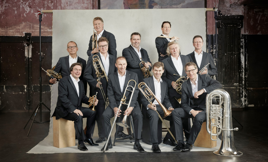 Gruppenbild des Blechbläserensembles German Brass    