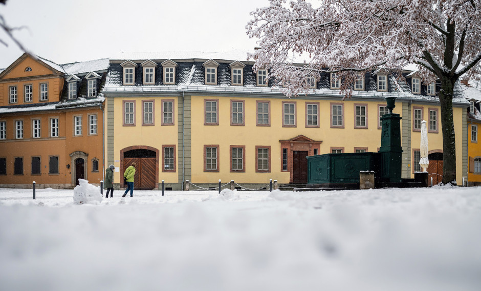 Das Goethe Wohnhaus Weimar im Winter   