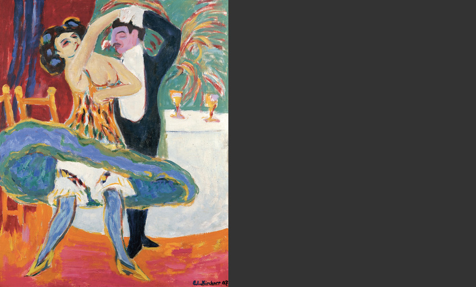 Ölgemälde von Ernst Ludwig Kirchner (1880–1938), Varieté; Englisches Tanzpaar   