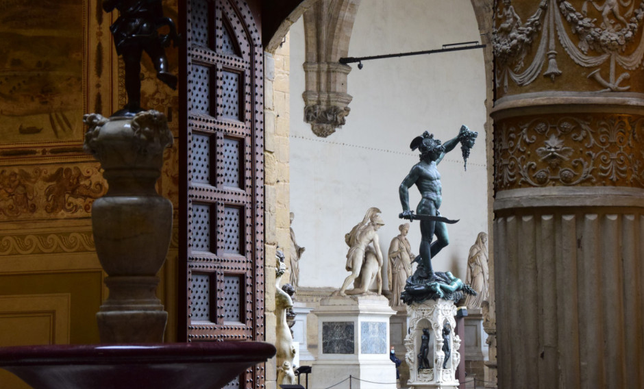 09: Blick auf die Loggia dei Lanzi in Florenz    