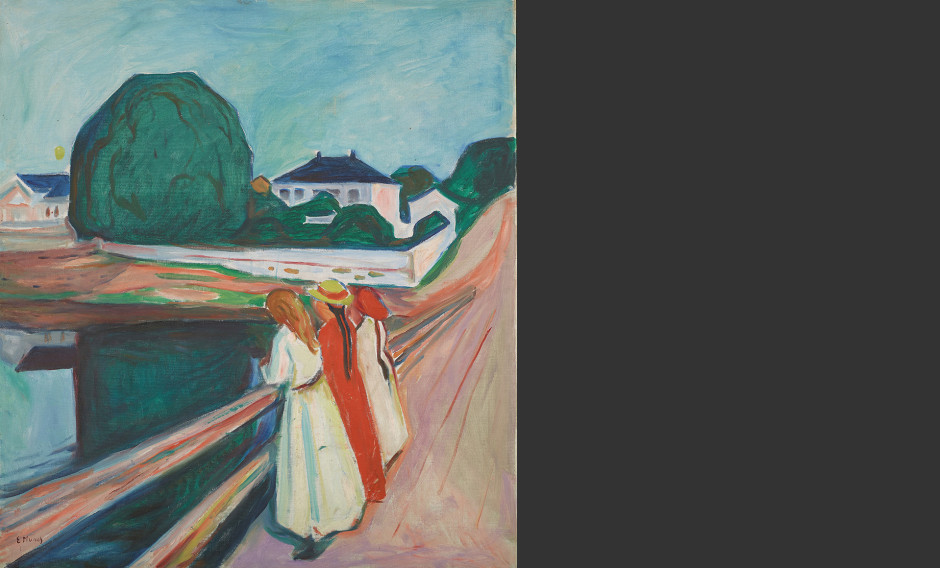 09 Oslo; Edvard Munch, The Girls on the bridge, 1927: 