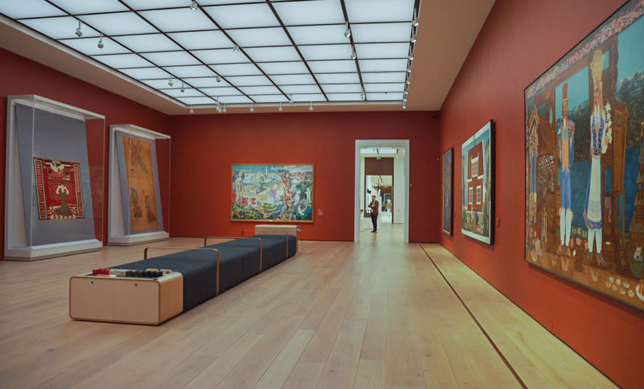 Nationalmuseum Oslo Ausstellungsraum mit Gemälden im Nationalmuseum Oslo