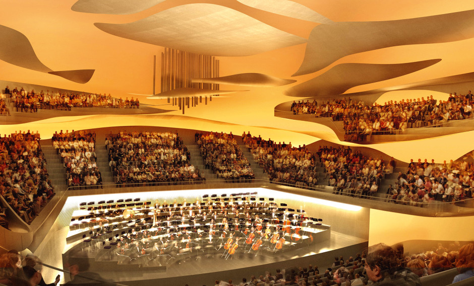 Blick in den Großen Saal der Philharmonie de Paris