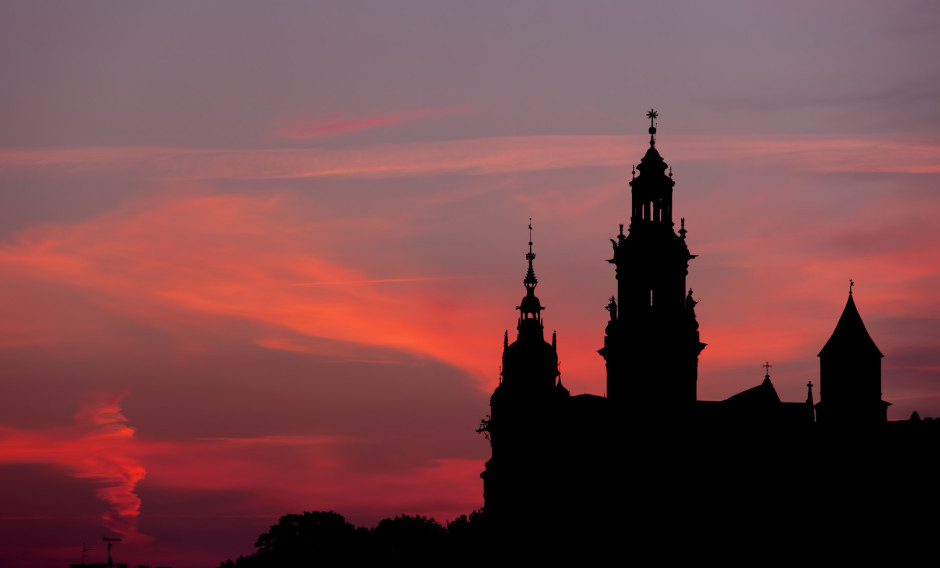 Krakau Sonnenuntergang in Krakau