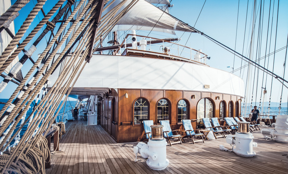 An Deck der Sea Cloud II